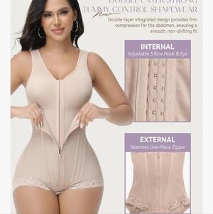 Elegant Beige Shapewear Bodysuit